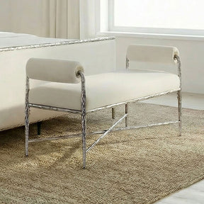 Vilna Gunmetal Bench - Ornate Home