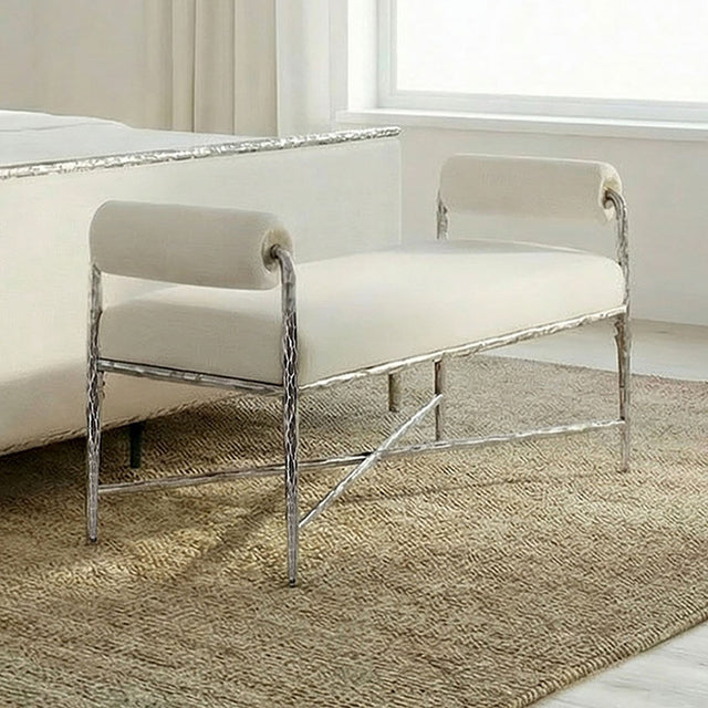 Vilna Gunmetal Bench - Ornate Home