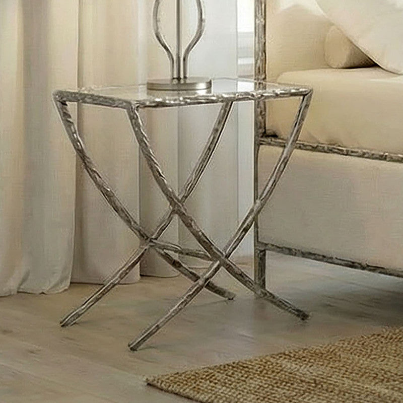 Vilna Gunmetal Side Table - Ornate Home