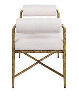 Vilna Matte Gold Bench - Ornate Home