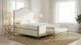 Vilna Matte Gold Side Table - Ornate Home