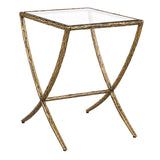 Vilna Matte Gold Side Table - Ornate Home