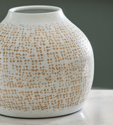 Vinburn White/Gold Finish Accessory Set (Set of 5) - Ornate Home