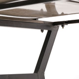 Vince Black/Gold Metal 3 Drawer Office Desk - Ornate Home