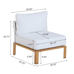 Vine 4-Piece Patio Conversation Set in Cream - Ornate Home