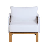 Vine 4-Piece Patio Conversation Set in Cream - Ornate Home