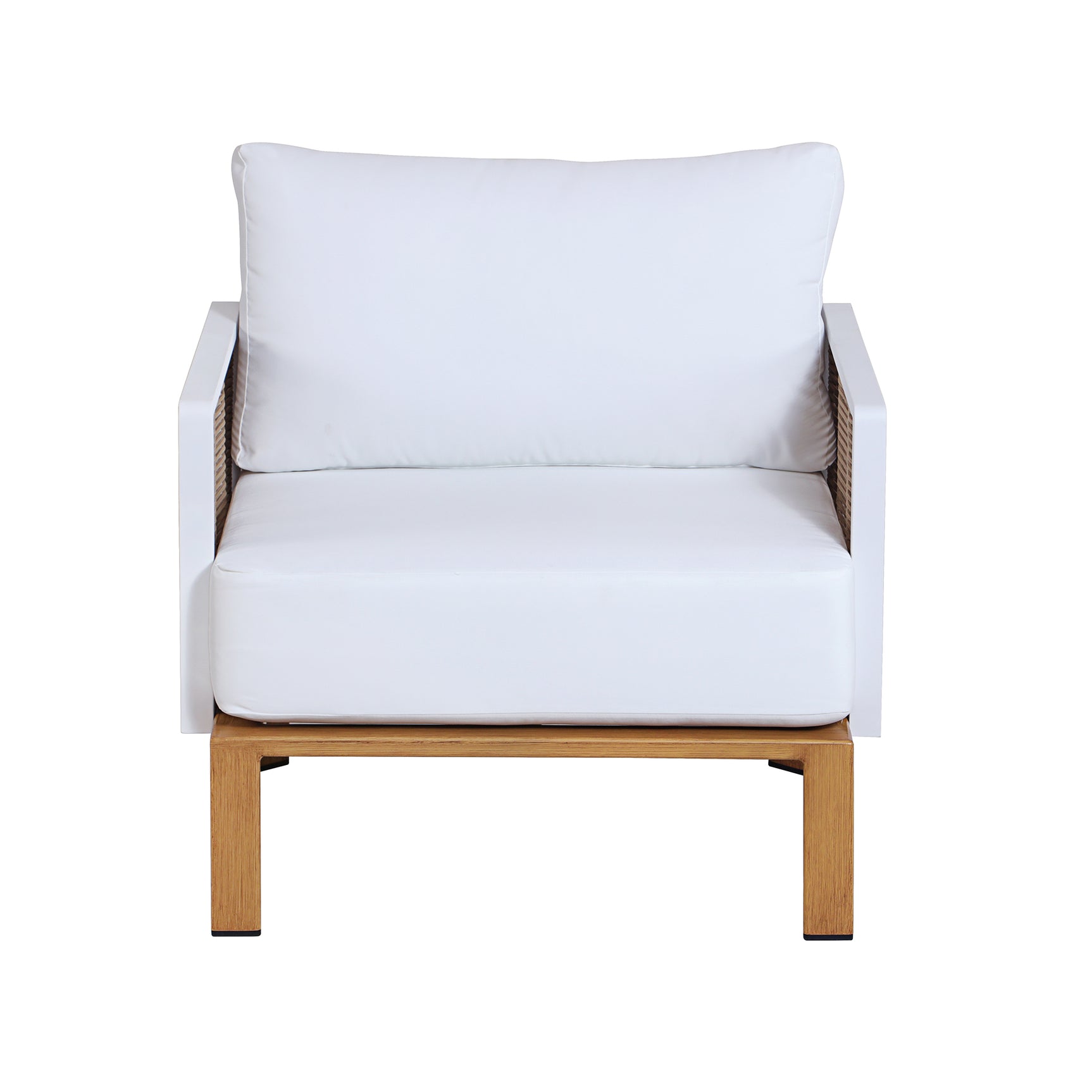 Vine 4-Piece Patio Conversation Set in Cream - Ornate Home