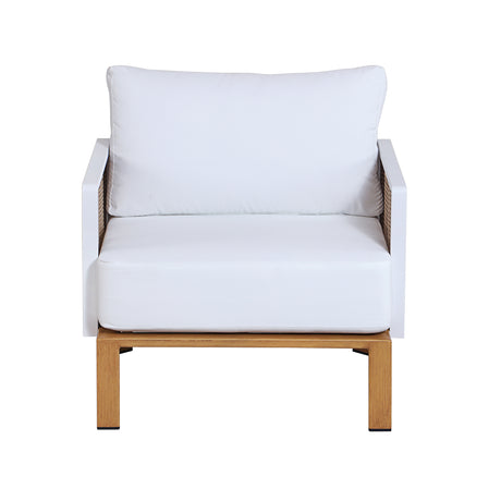 Vine 4-Piece Patio Conversation Set in Cream - Ornate Home