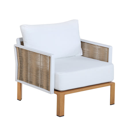 Vine 4-Piece Patio Conversation Set in Cream - Ornate Home