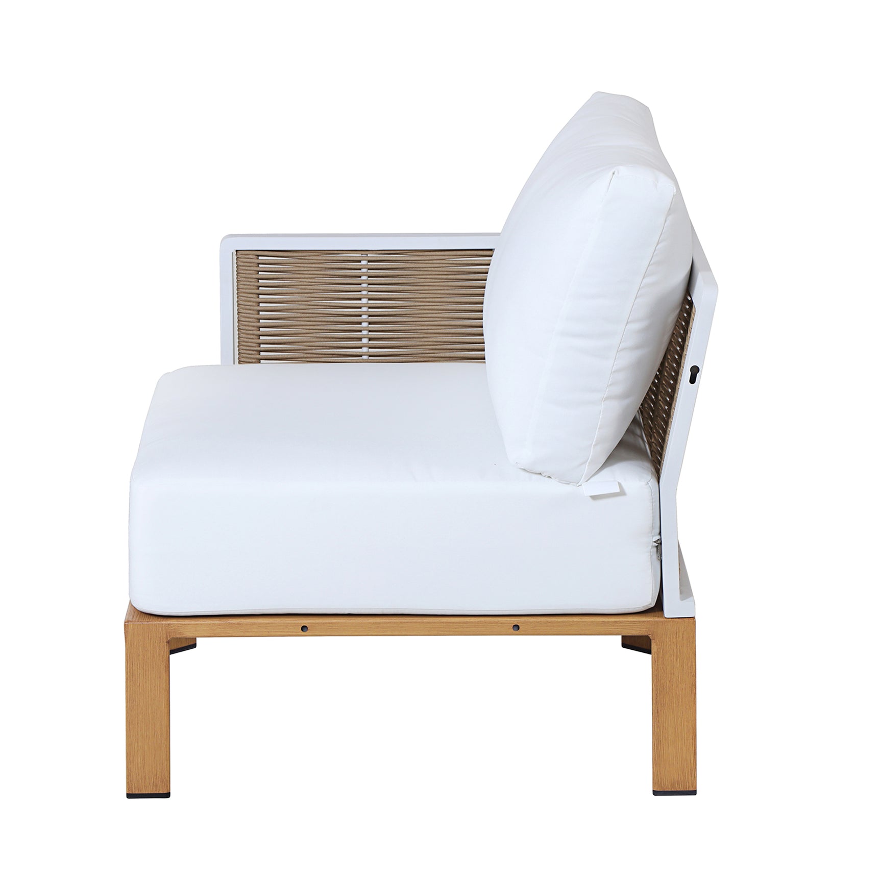 Vine 4-Piece Patio Conversation Set in Cream - Ornate Home