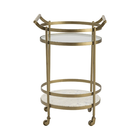 Vine Grove Gold/White Bar Cart - Ornate Home