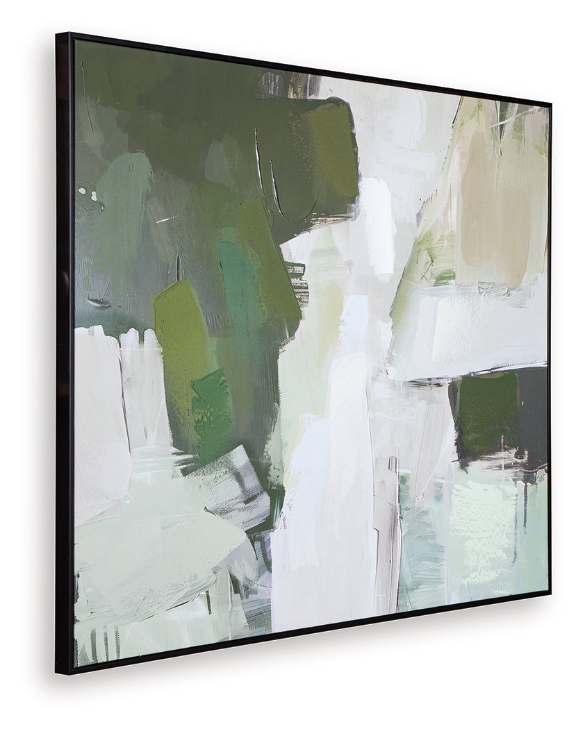Vinick Green/Gray/White Wall Art (Online Special Price) - Ornate Home