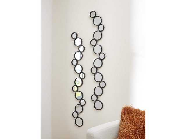 Vinler Black Accent Mirror Set (Set of 2) (Online Special Price) - Ornate Home