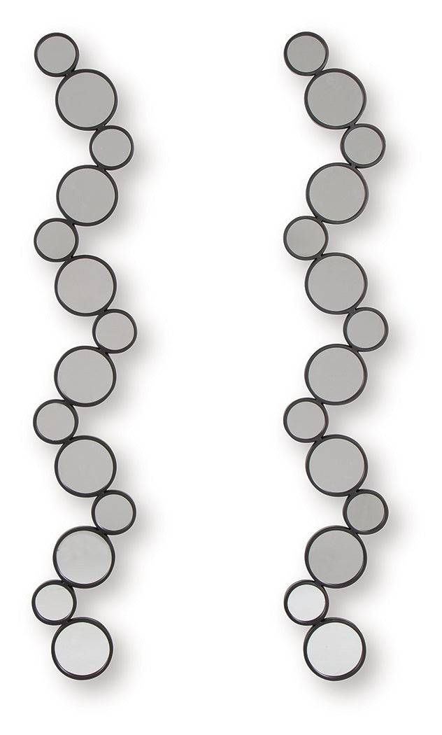 Vinler Black Accent Mirror Set (Set of 2) - Ornate Home