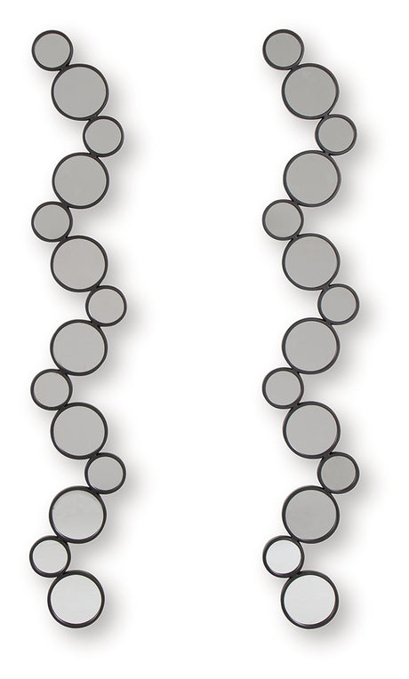 Vinler Black Accent Mirror Set (Set of 2) - Ornate Home