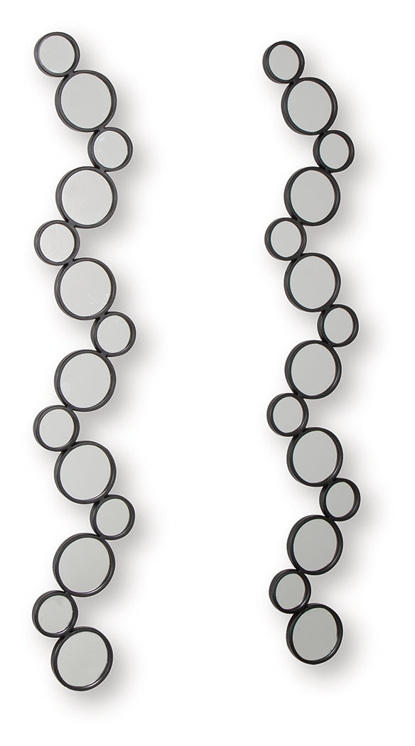 Vinler Black Accent Mirror Set (Set of 2) - Ornate Home