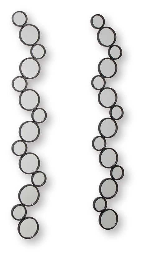 Vinler Black Accent Mirror Set (Set of 2) - Ornate Home