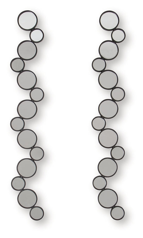 Vinler Black Accent Mirror Set (Set of 2) - Ornate Home