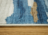 Vinlett Cream/Blue/Brown 5' x 7' Washable Rug (Online Special Price) - Ornate Home