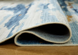 Vinlett Cream/Blue/Brown 5' x 7' Washable Rug (Online Special Price) - Ornate Home