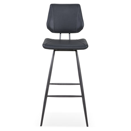 Vinson Modern Swivel Bar Stool in Cobalt (Set of 2) - Ornate Home