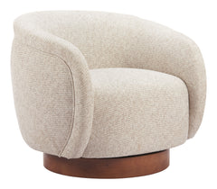 Vinta Beige Swivel Chair - Ornate Home