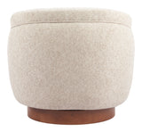 Vinta Beige Swivel Chair - Ornate Home