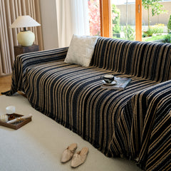 Vintage-Inspired Striped Blankets for Couch Covers Luxury Couch Throw Cover with Timeless Elegance - Ornate Home