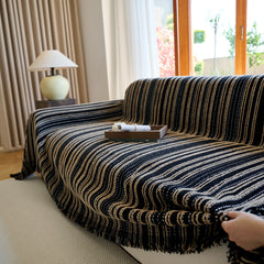 Vintage-Inspired Striped Blankets for Couch Covers Luxury Couch Throw Cover with Timeless Elegance - Ornate Home