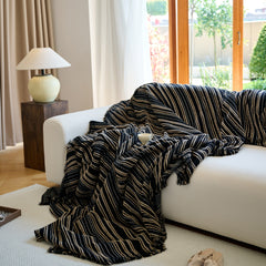 Vintage-Inspired Striped Blankets for Couch Covers Luxury Couch Throw Cover with Timeless Elegance - Ornate Home