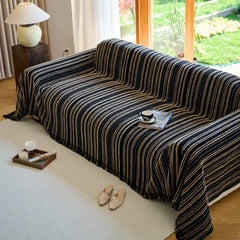 Vintage-Inspired Striped Blankets for Couch Covers Luxury Couch Throw Cover with Timeless Elegance - Ornate Home