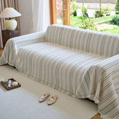Vintage-Inspired Striped Blankets for Couch Covers Luxury Couch Throw Cover with Timeless Elegance - Ornate Home