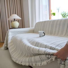 Vintage-Inspired Striped Blankets for Couch Covers Luxury Couch Throw Cover with Timeless Elegance - Ornate Home