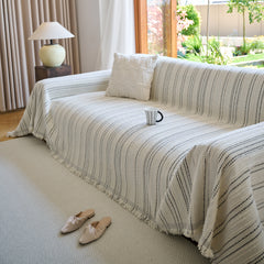 Vintage-Inspired Striped Blankets for Couch Covers Luxury Couch Throw Cover with Timeless Elegance - Ornate Home