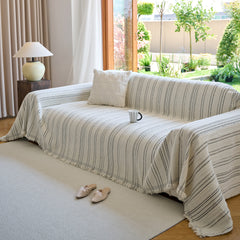 Vintage-Inspired Striped Blankets for Couch Covers Luxury Couch Throw Cover with Timeless Elegance - Ornate Home