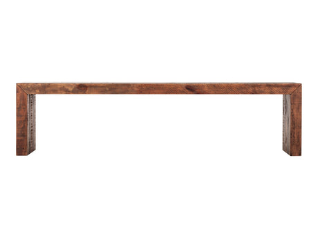 Vintage Light Brown Large Bench - Ornate Home