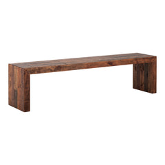 Vintage Light Brown Large Bench - Ornate Home