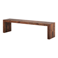 Vintage Light Brown Large Bench - Ornate Home