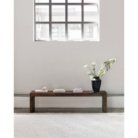 Vintage Light Brown Large Bench - Ornate Home