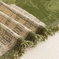 Vintage Patchwork Color Block Couch Cover, Boho Eclectic Sofa Cover Throw Blanket - Ornate Home