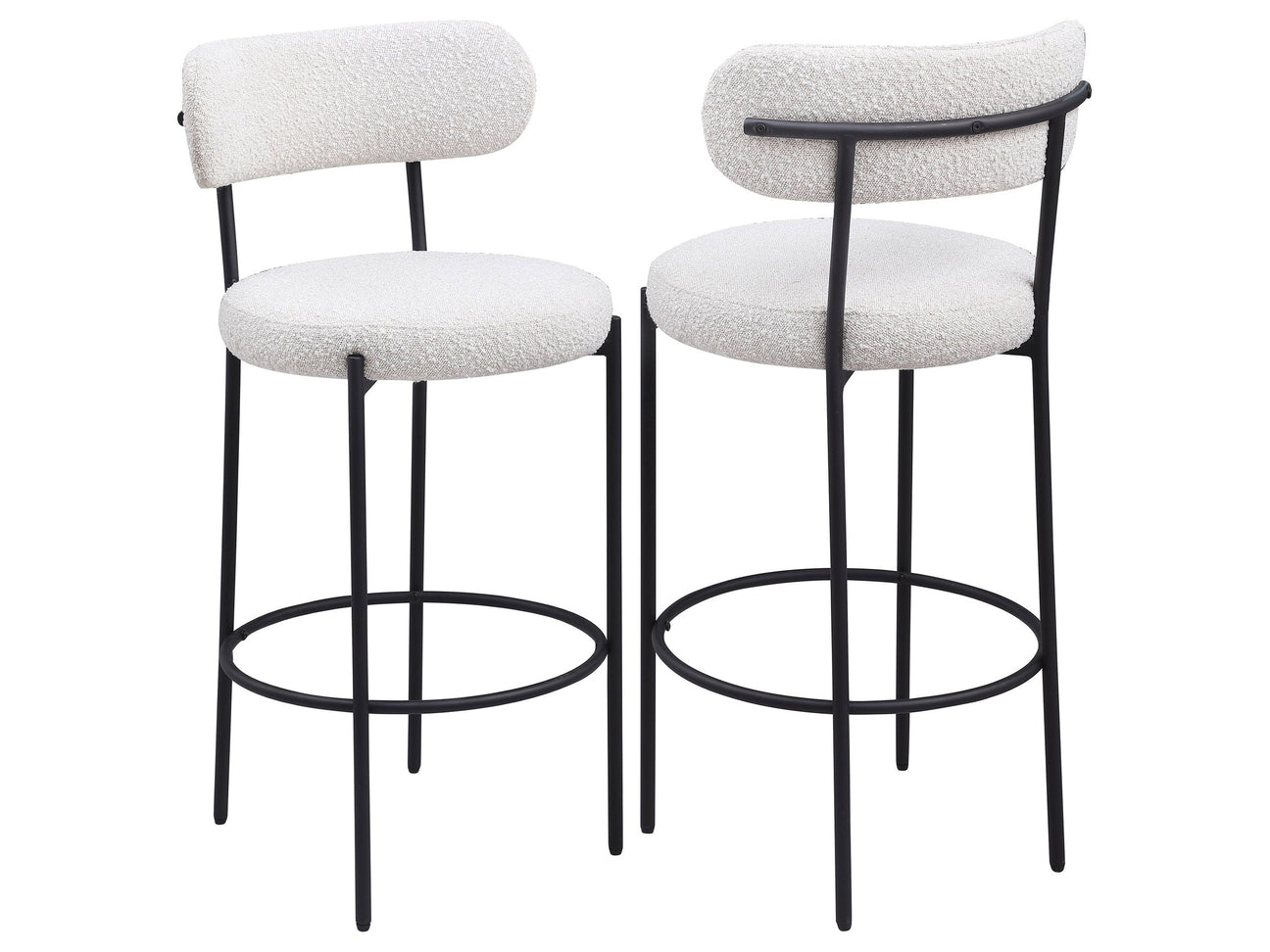 Viola Cream Bar Chair (Set of 2) - Ornate Home