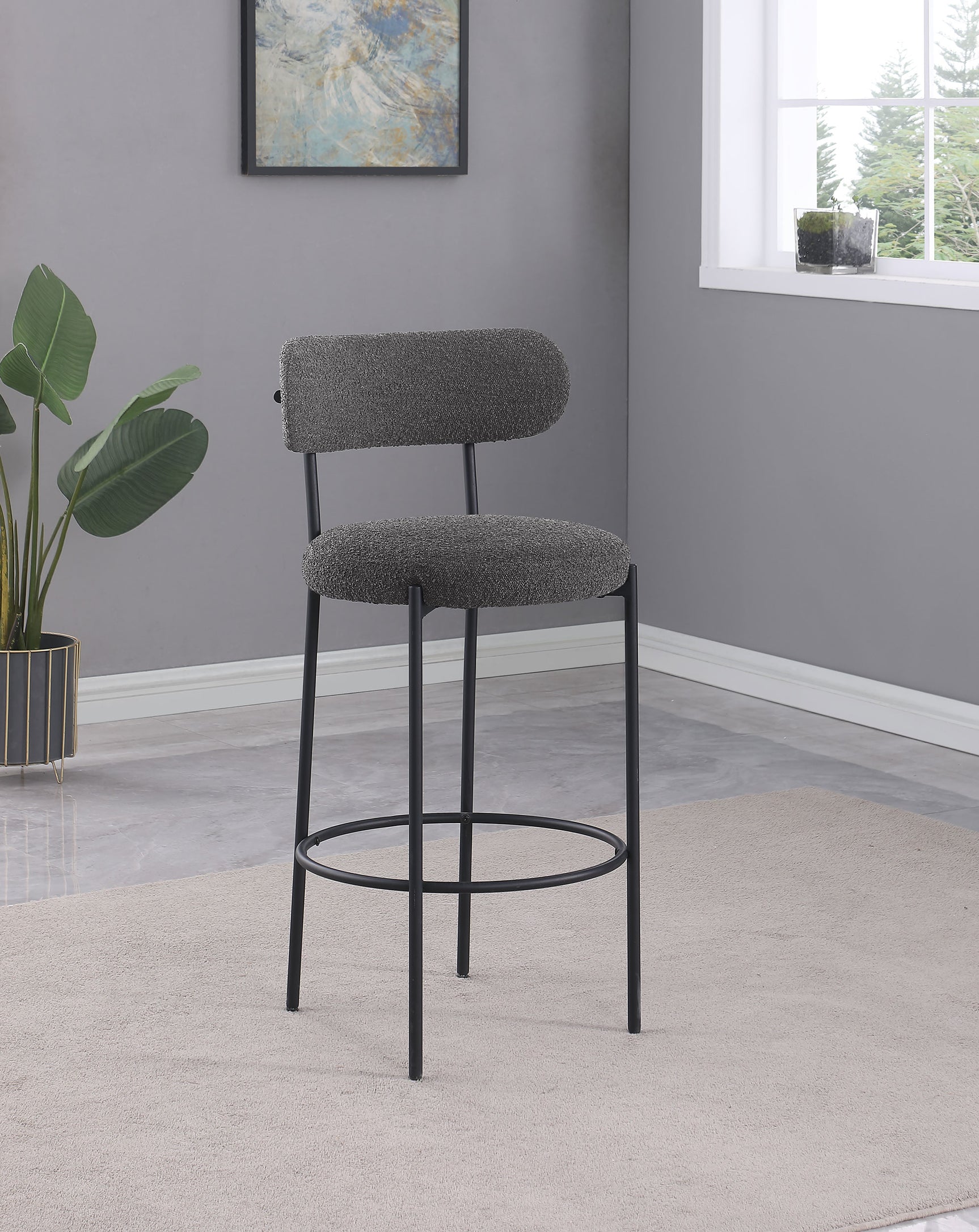 Viola Grey Bar Chair (Set of 2) - Ornate Home