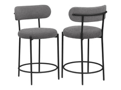 Viola Grey Counter Chair (Set of 2) - Ornate Home