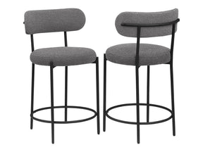 Viola Grey Counter Chair (Set of 2) - Ornate Home