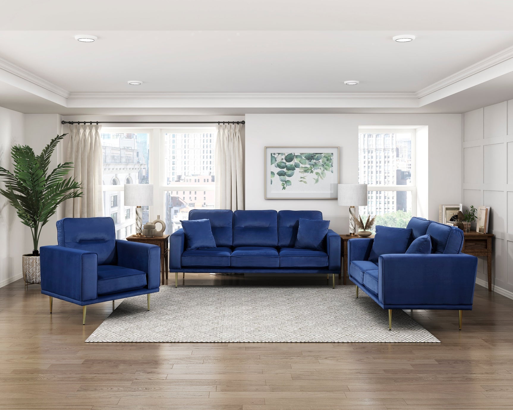 Violetta Blue Sofa - Ornate Home