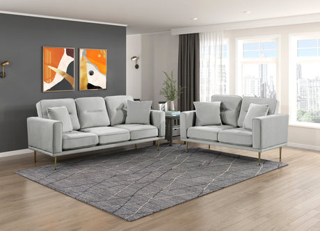 Violetta Gray Loveseat - Ornate Home