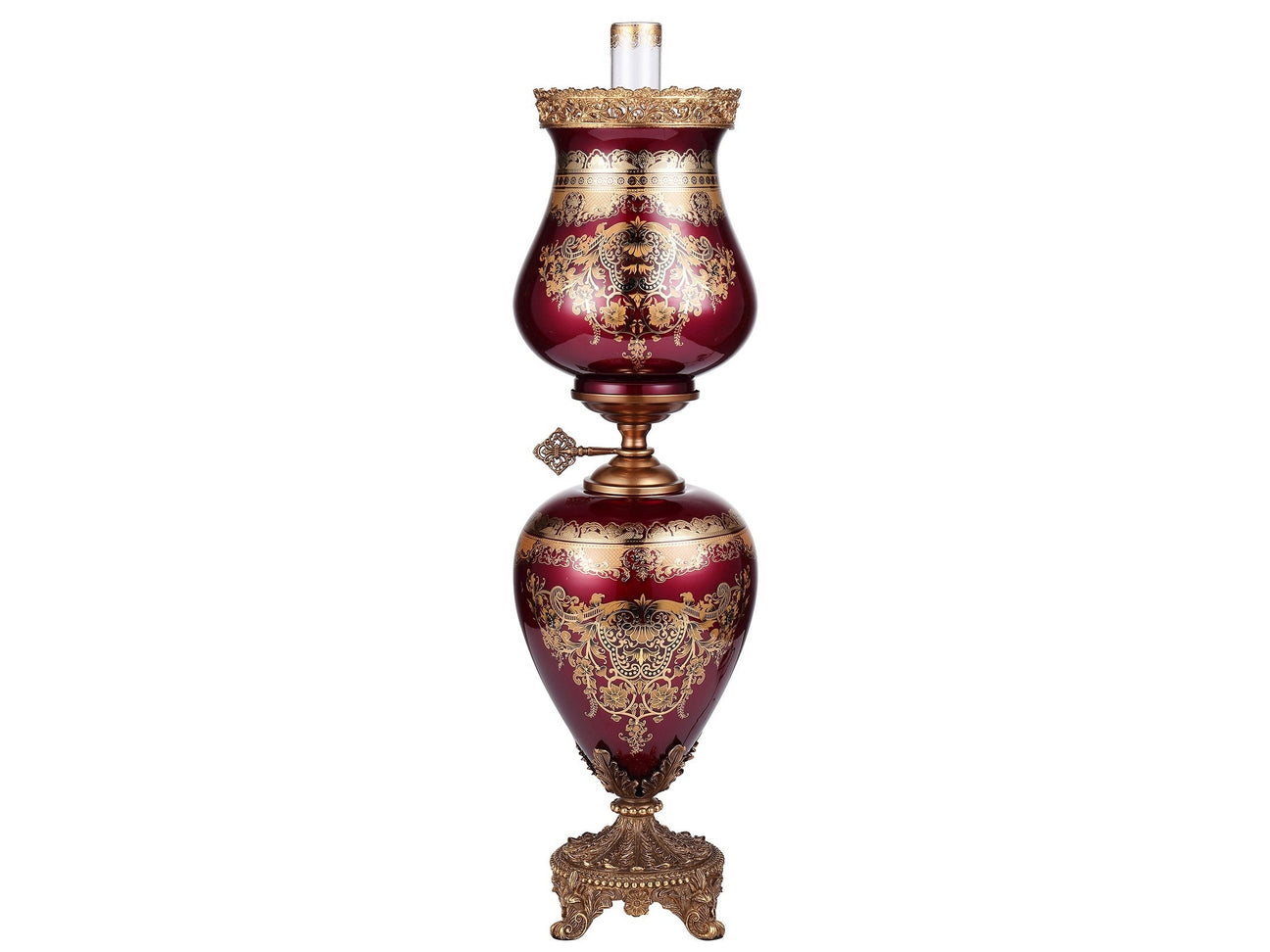 Violetta Red & Gold Table Lamp  / HD-6030L - Ornate Home
