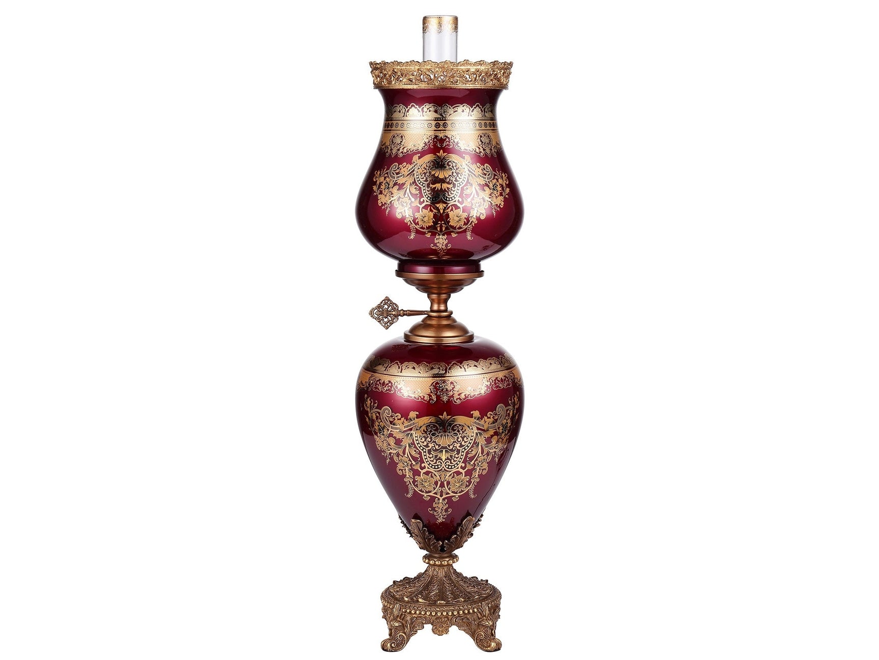 Violetta Red & Gold Table Lamp  / HD-6030L - Ornate Home