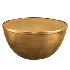 Viora Burnished Brass 32 Inch Metal Storage Coffee Table - Ornate Home