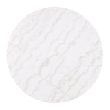 Virden Black/White/Gold Round Cocktail Table - Ornate Home